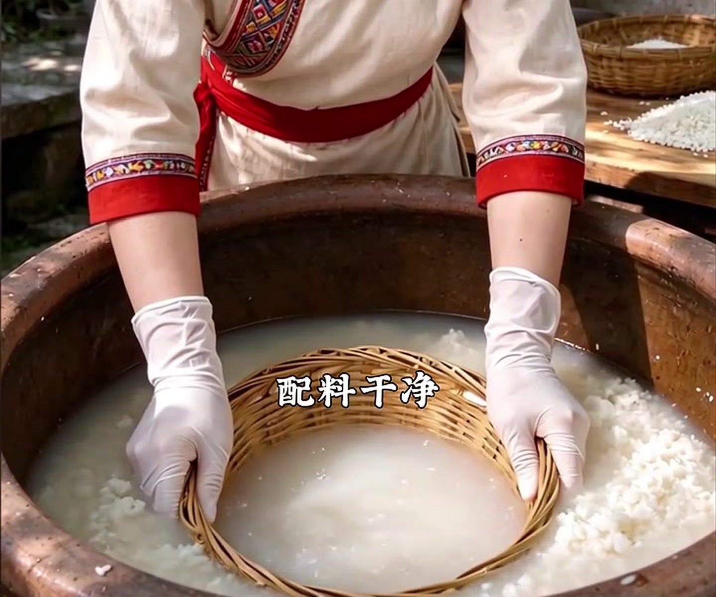 乳白米酒注入玻璃杯,液面浮起绵密气泡层——对应卖点「绵密气泡」